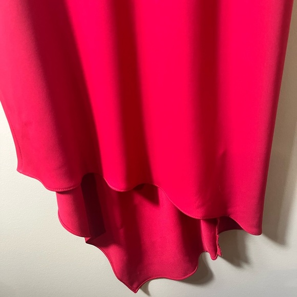 SL Fashions Red Asymmetrical Cocktail Dress Sleeveless Small Evening Formal Glam - Picture 5 of 8